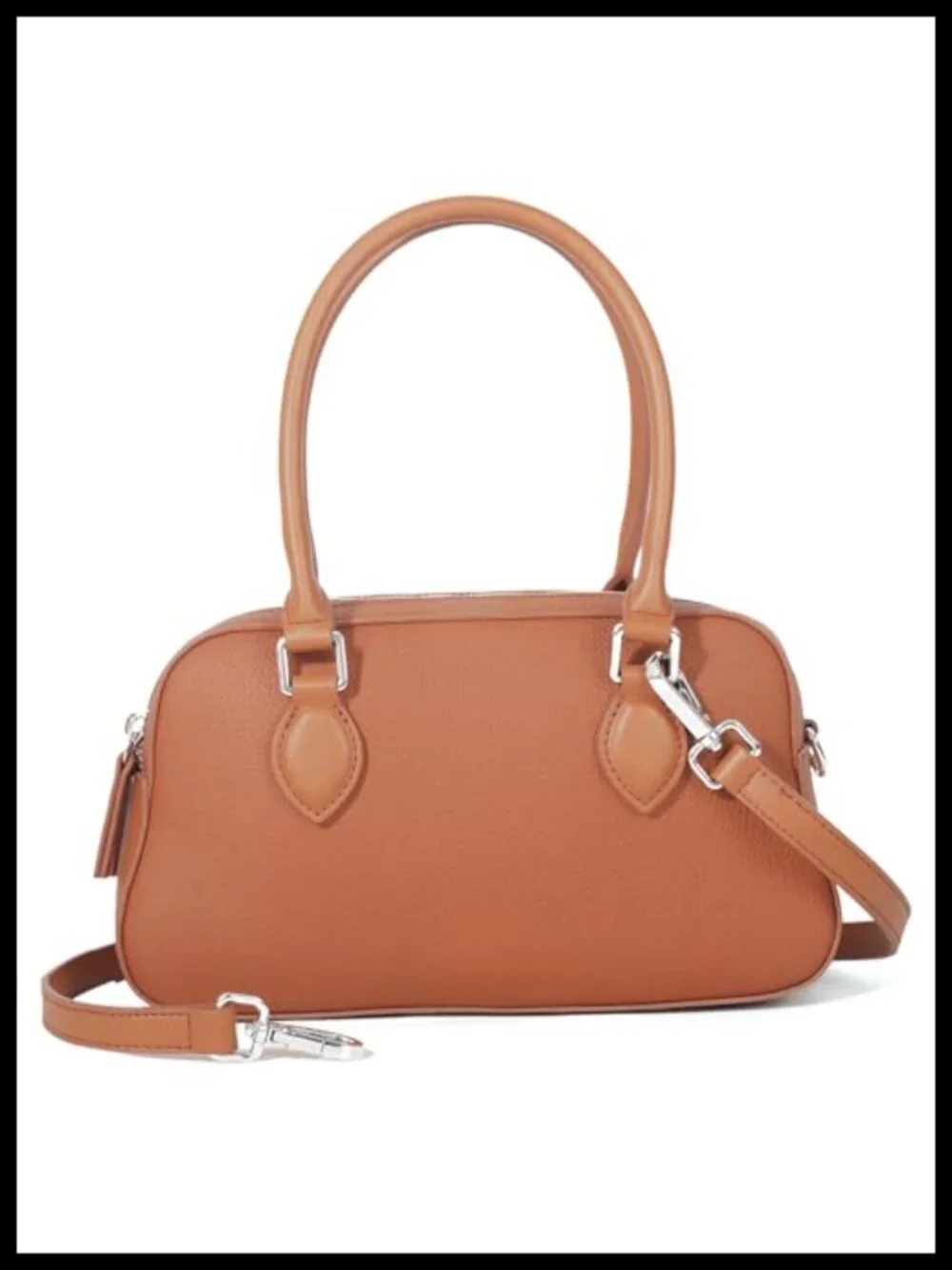 Genuine Leather Crossbody Bag Satchel Purse for Women Adjustable Strap